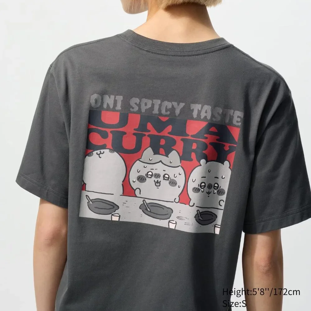 NWT Uniqlo Chiikawa × Joke Bear and Friends Gray T-Shirt US Women Size Small - Picture 1 of 4